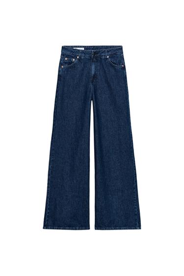 JEANS ZW COLLECTION WIDE LEG TIRO ALTO - Índigo de Zara