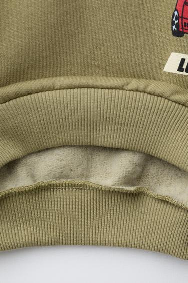 CAR PRINT SWEATSHIRT - Light khaki by Zara - Image 3