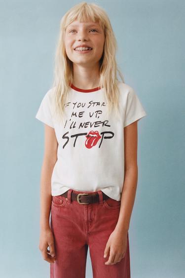 Zara ROLLING STONES © PRINT T-SHIRT - White