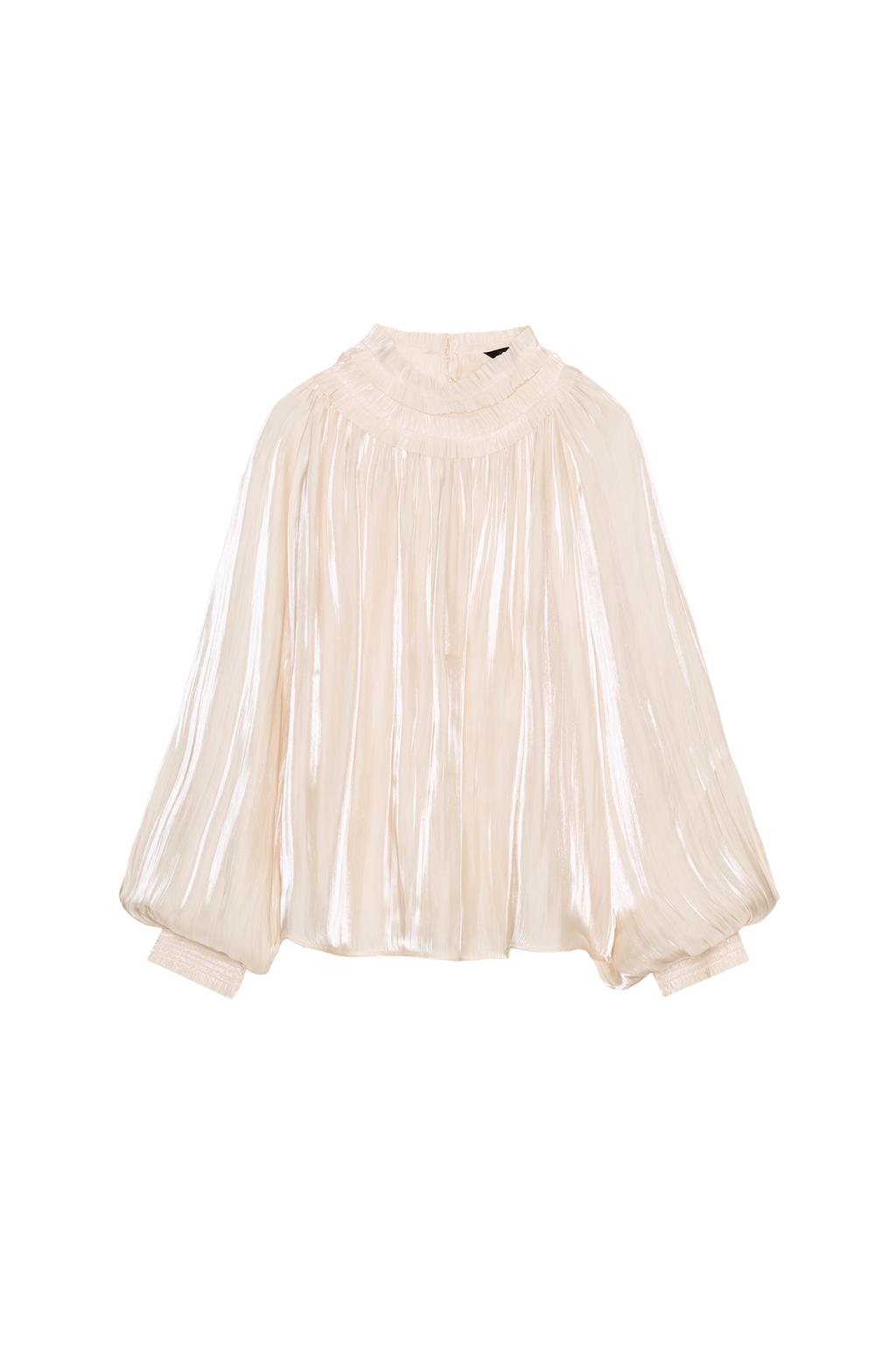 SATIN EFFECT SHIMMER BLOUSE - image 3