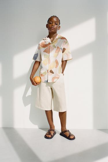 WATERCOLOUR PRINT SHIRT - Beige by Zara