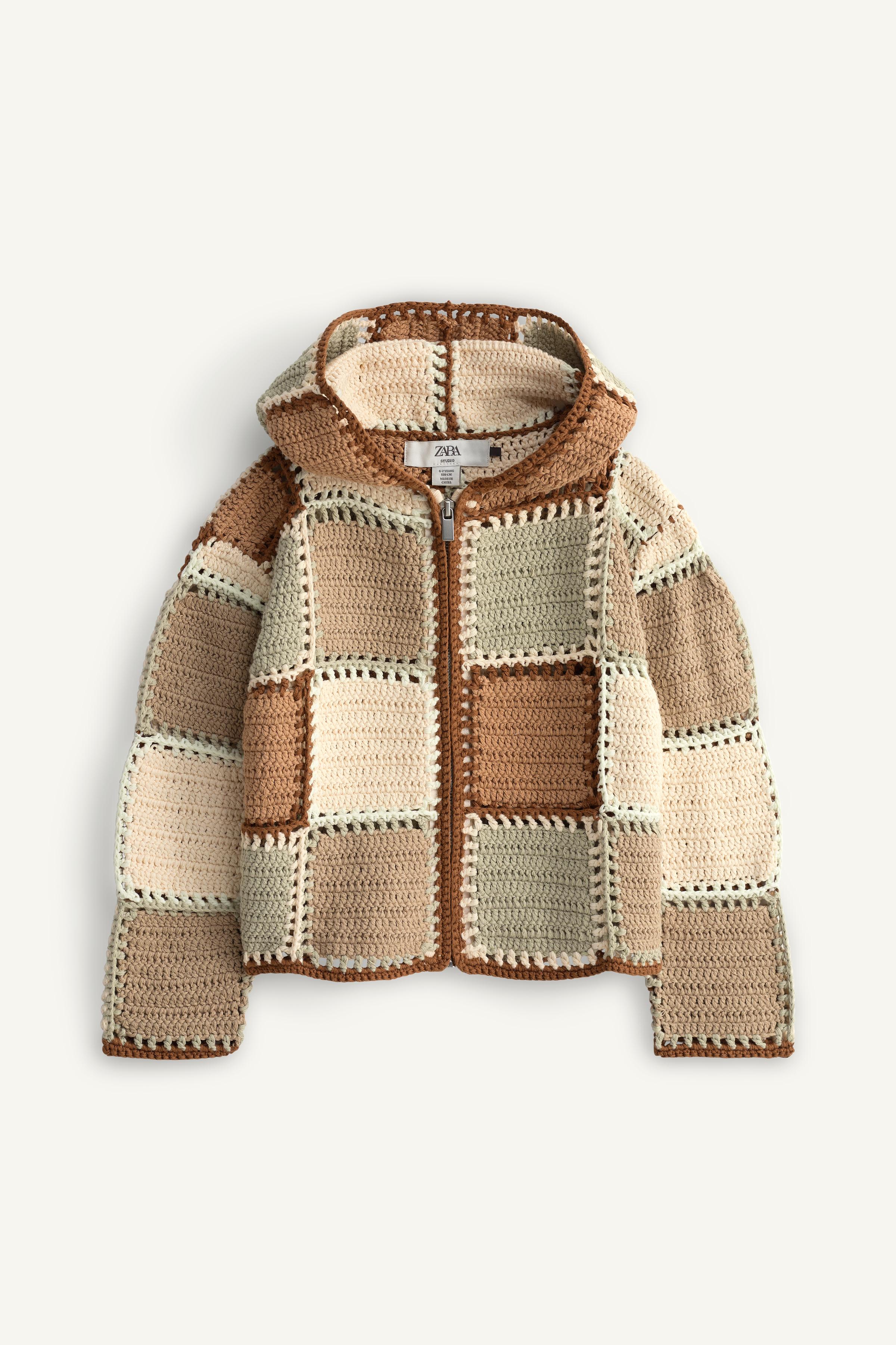 GILET EN MAILLE CROCHET À CAPUCHE ÉDITION LIMITÉE