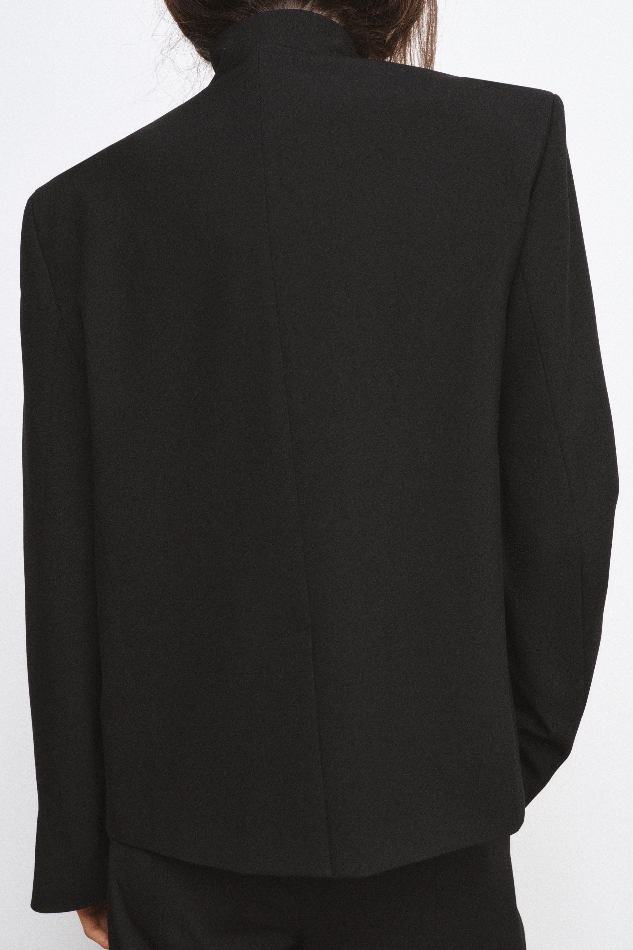 DİK YAKA DÜĞMELİ BLAZER ZW COLLECTION - Görsel 3