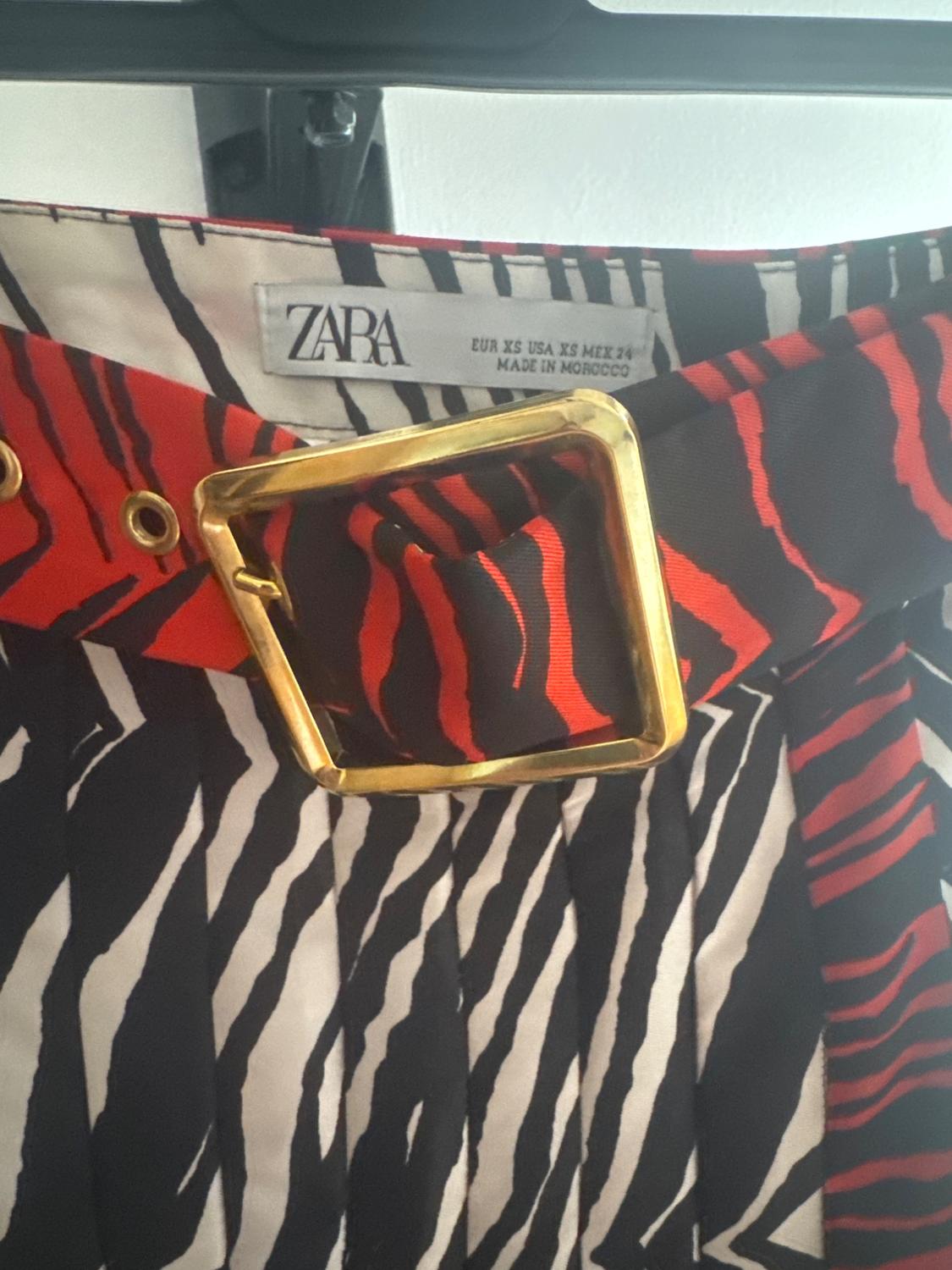 ANIMAL PRINT PLEATED SKIRT - Image 3