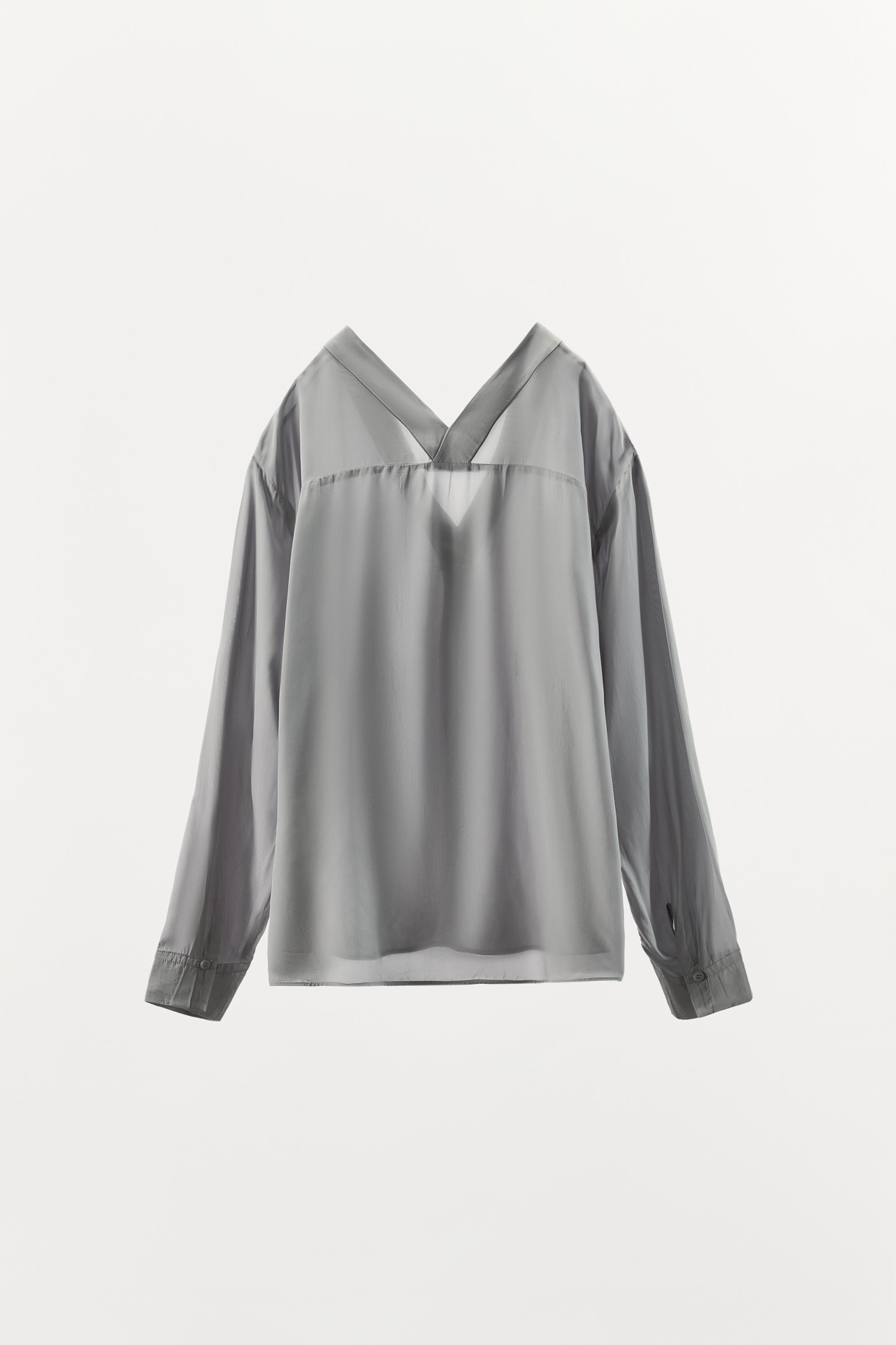 100% VISCOSE PAJAMA SHIRT WITH POCKETS