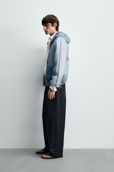 BLOUSON COURT TECHNIQUE LÉGER - Bleu clair de Zara - Image 3