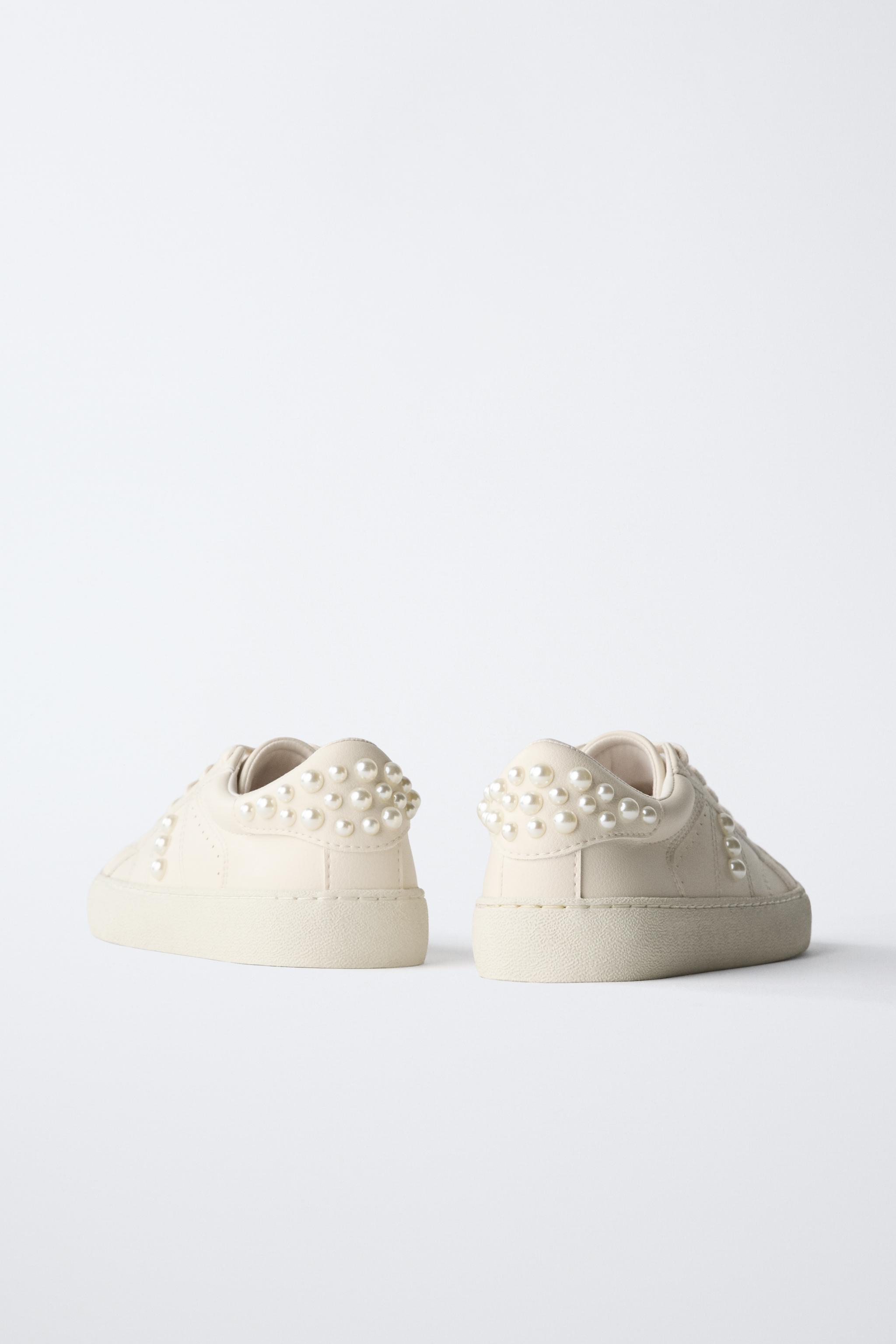 PEARL SNEAKERS - Off White | ZARA United States