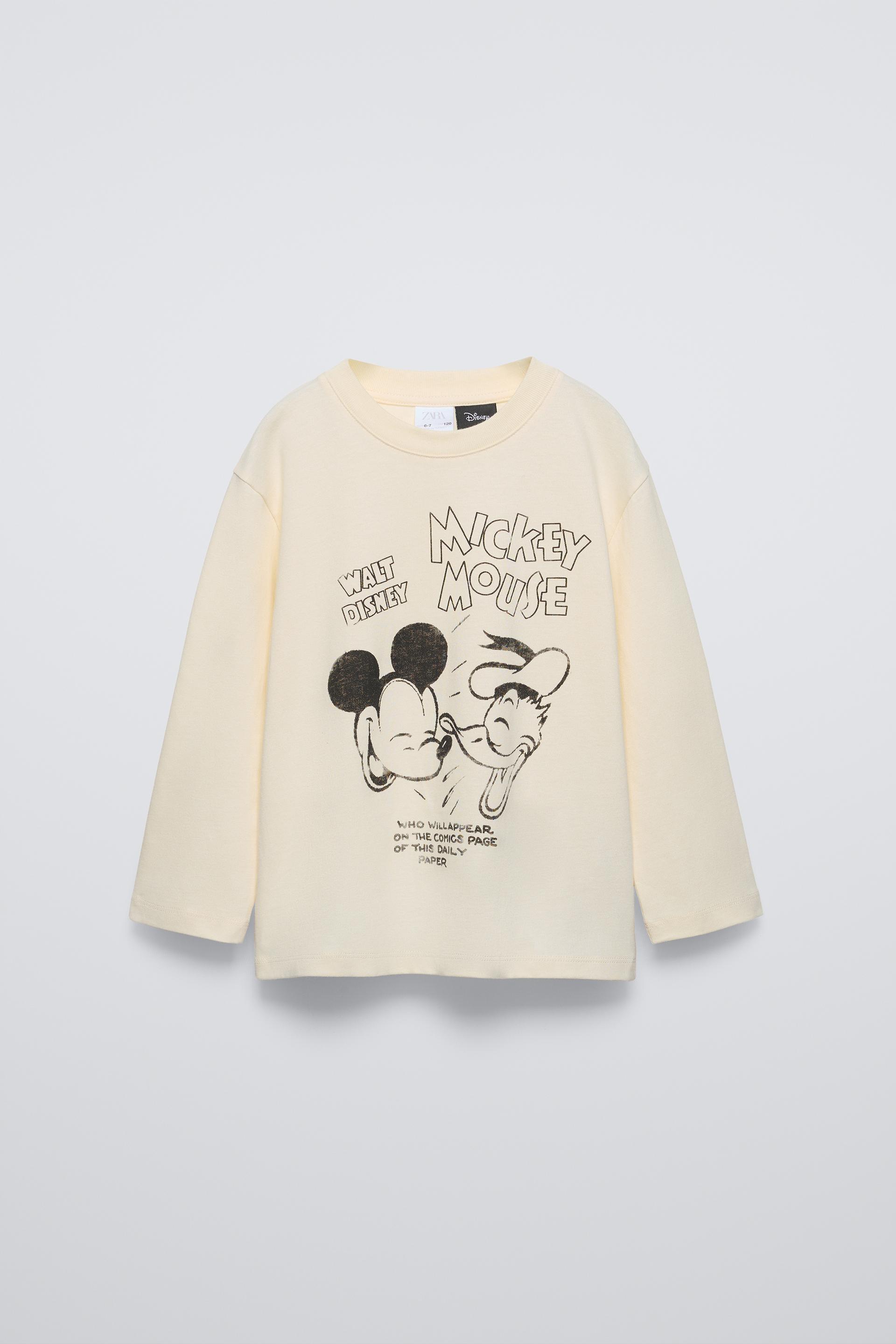 MICKEY MOUSE AND PATO DONALD DISNEY T SHIRT Ekru ZARA Turkiye Turkey