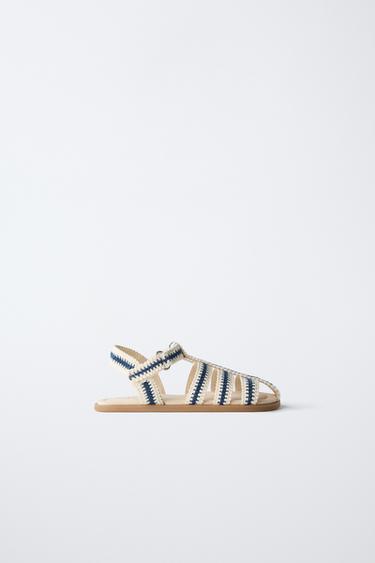 CANGREJERA TIRAS ALGODÓN - Azul de Zara