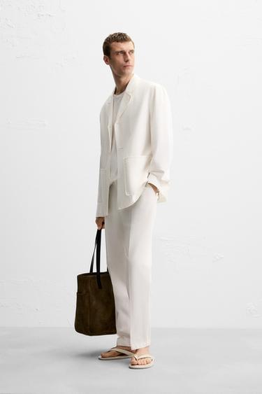 BLAZER RELAXED FIT - Blanc de Zara - Image 3