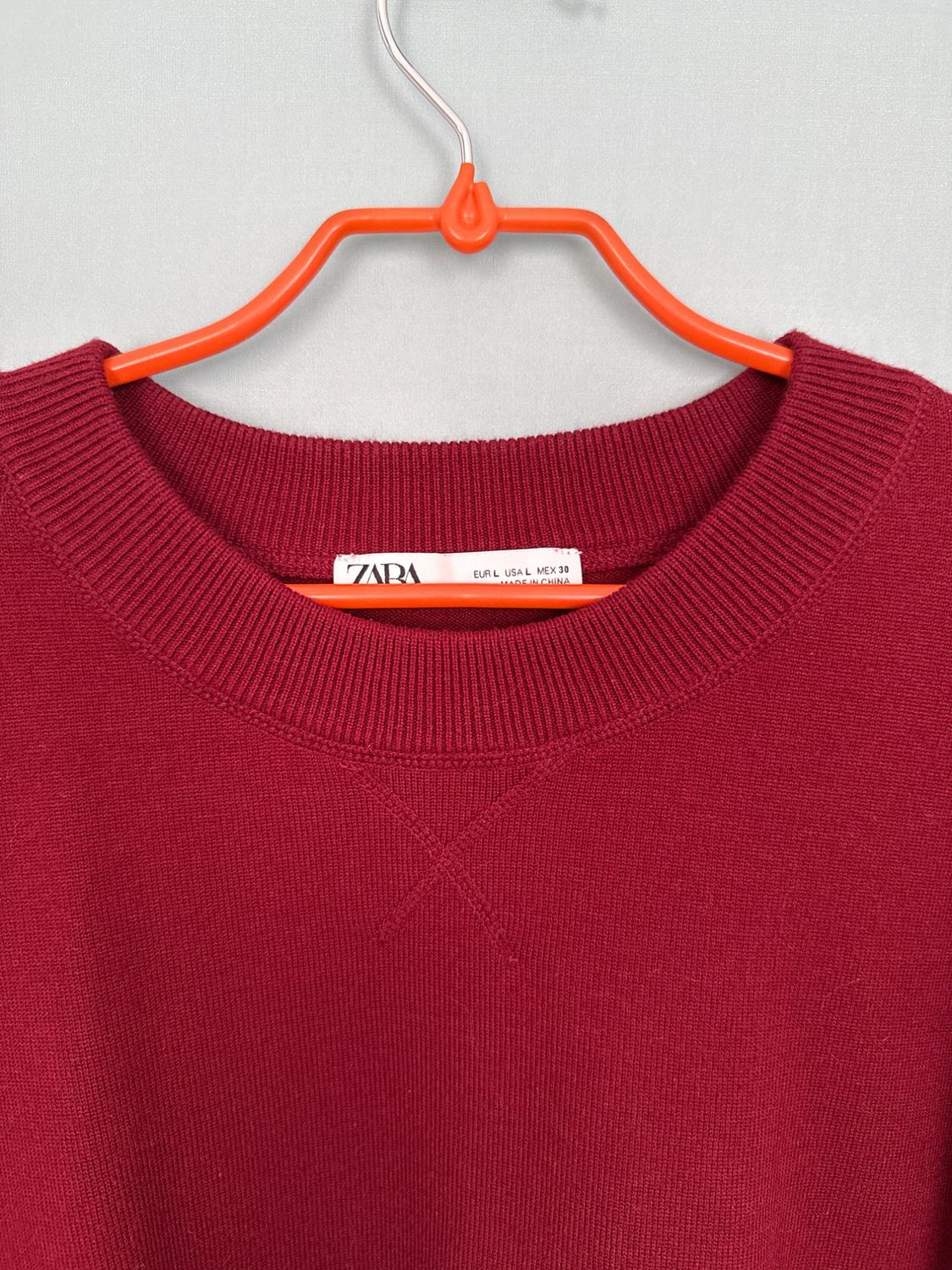 BASIC PLAIN KNIT SWEATSHIRT - Image 3