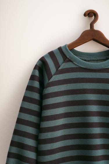 ZARA TIMELESS - STRIPED SWEATSHIRT - Blue green by Zara - Image 2