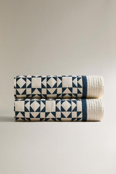 QUILTED THROW - Ecru by Zara - Image 1