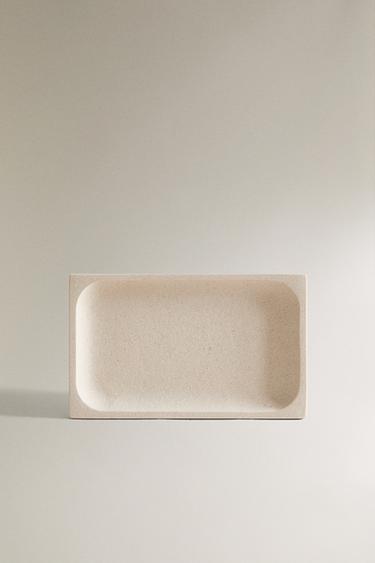 WHITE MARBLE SOAP DISH - white by Zara