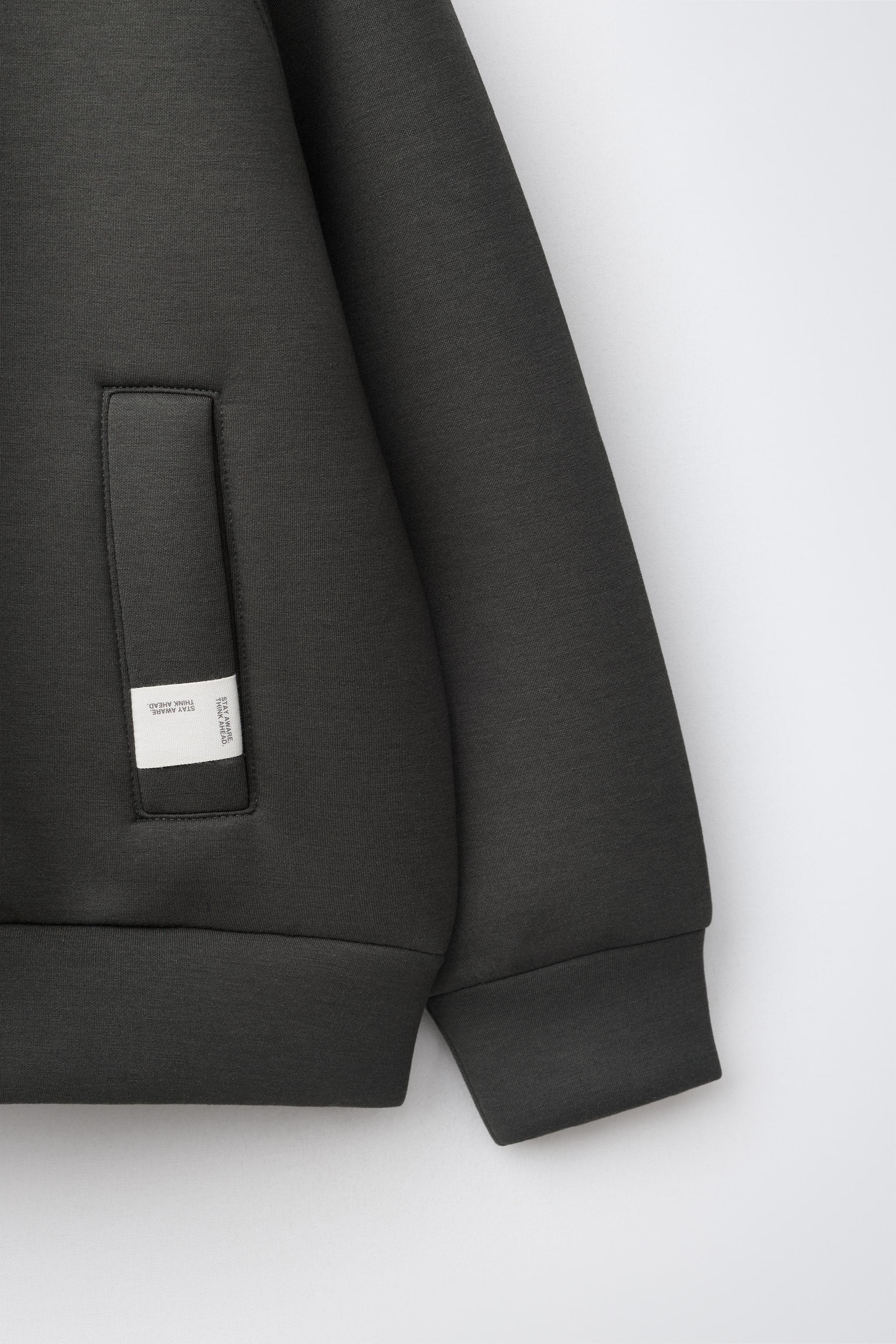 NEOPRENE ZIP-UP SWEATSHIRT
