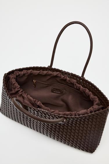 SAC SHOPPER ALLONGÉ TRESSÉ - Bordeaux de Zara - Image 5