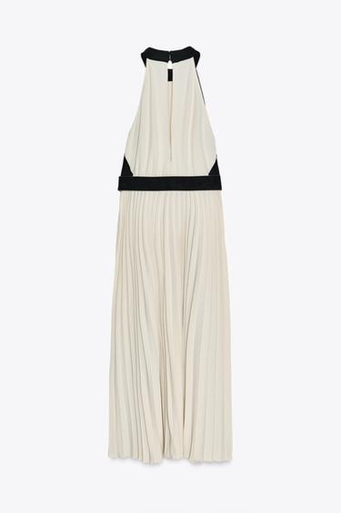 DRESS WITH MATCHING BELT - Ecru / Black by Zara - Image 5