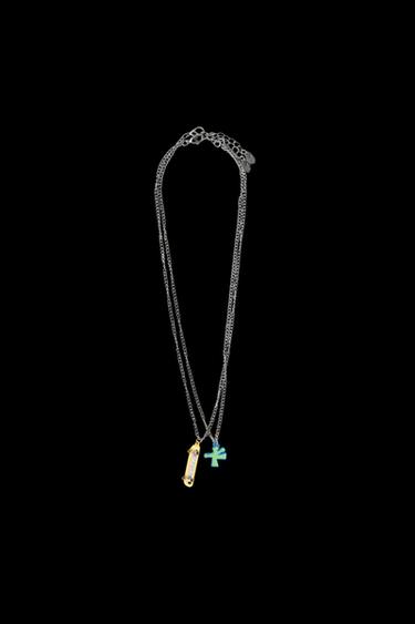 Zara PACK OF TWO SKATE NECKLACES - Silver