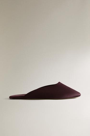 SATEEN MULES - Burgundy Red by Zara - Image 0