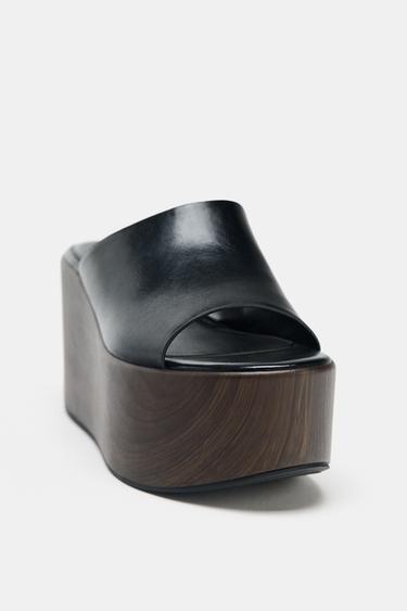 TALONS COMPENSÉS PLATEFORME - Noir de Zara - Image 4