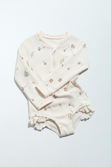 Zara 1-6 YEARS / CIRCUS SWIMSUIT - Ecru