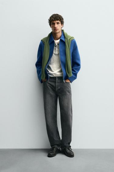 ZIP-UP WOOL EFFECT JACKET - Bluish by Zara - Image 0