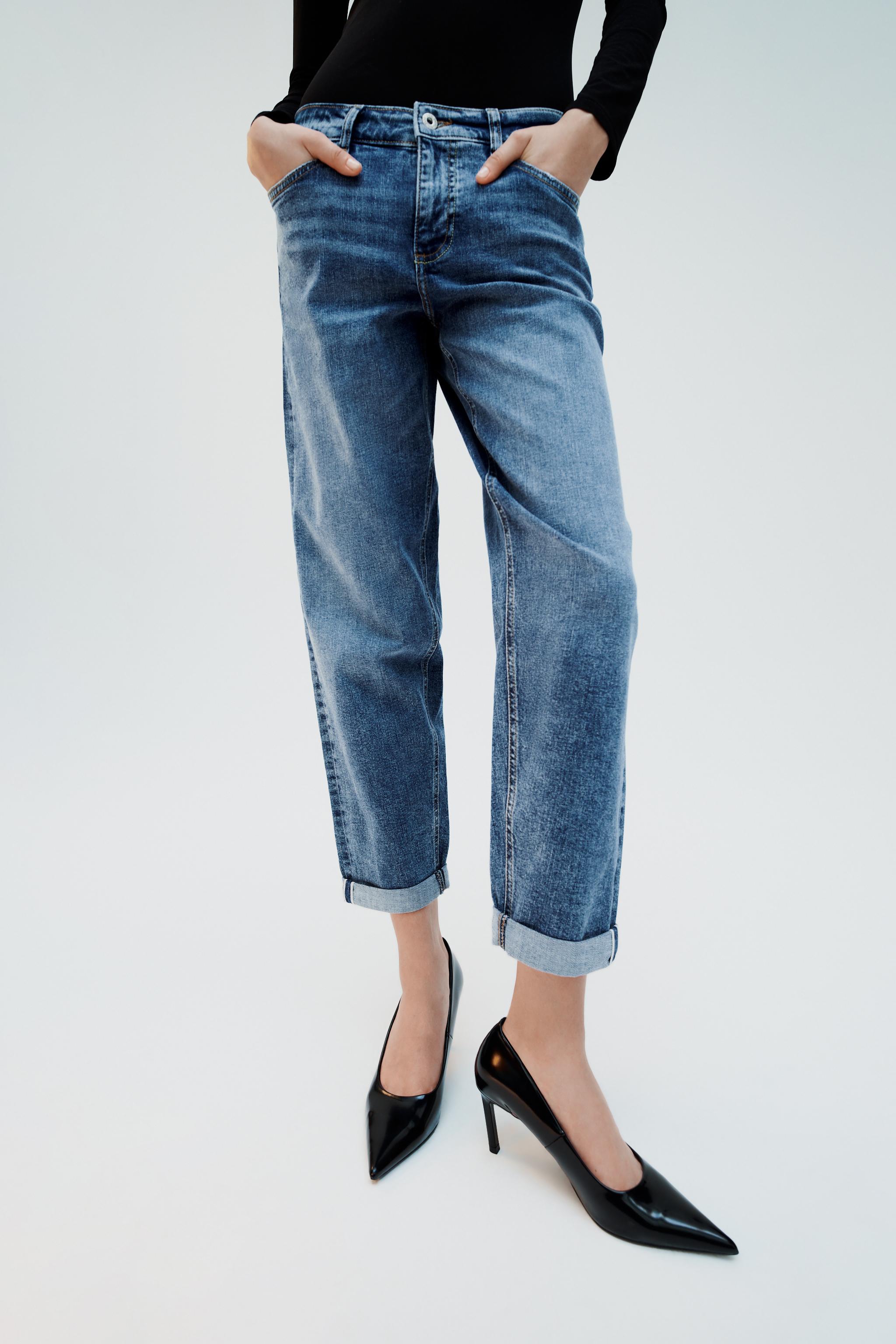 Z1975 SELVEDGE HIGH WAIST RELAXED FIT JEANS - Mid-blue