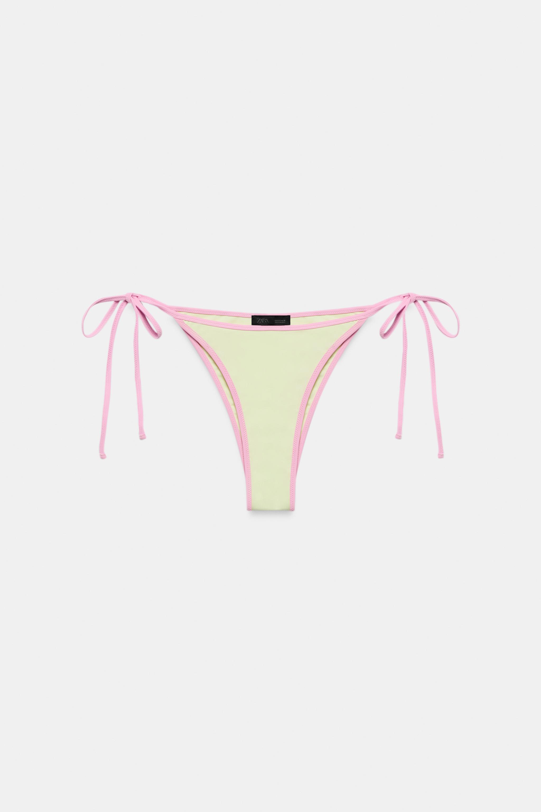 CONTRAST BIKINI BOTTOMS — Yellow