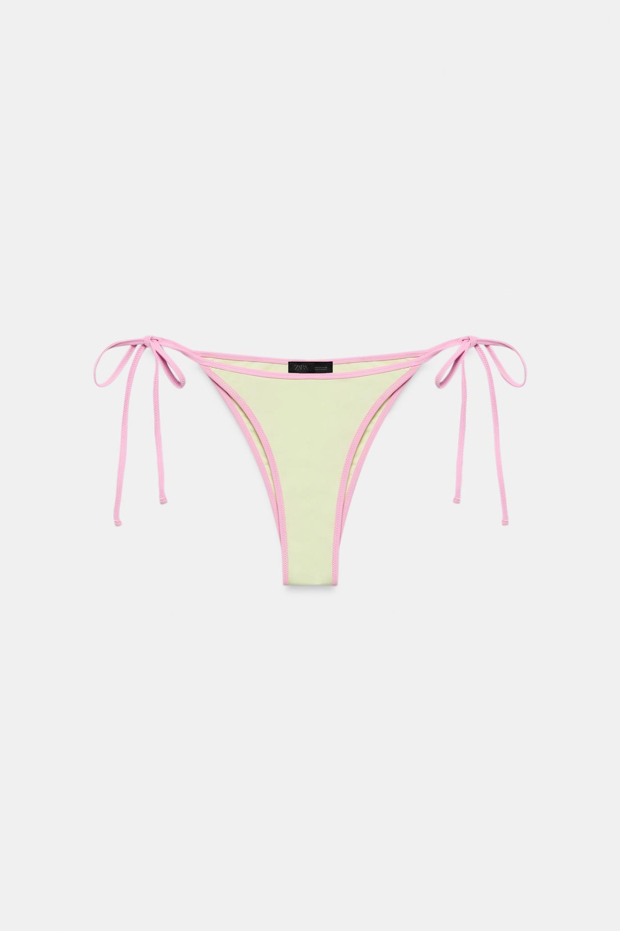 CONTRAST BIKINI BOTTOMS — Yellow