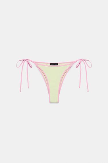 CONTRAST BIKINI BOTTOMS - Yellow by Zara - Image 7