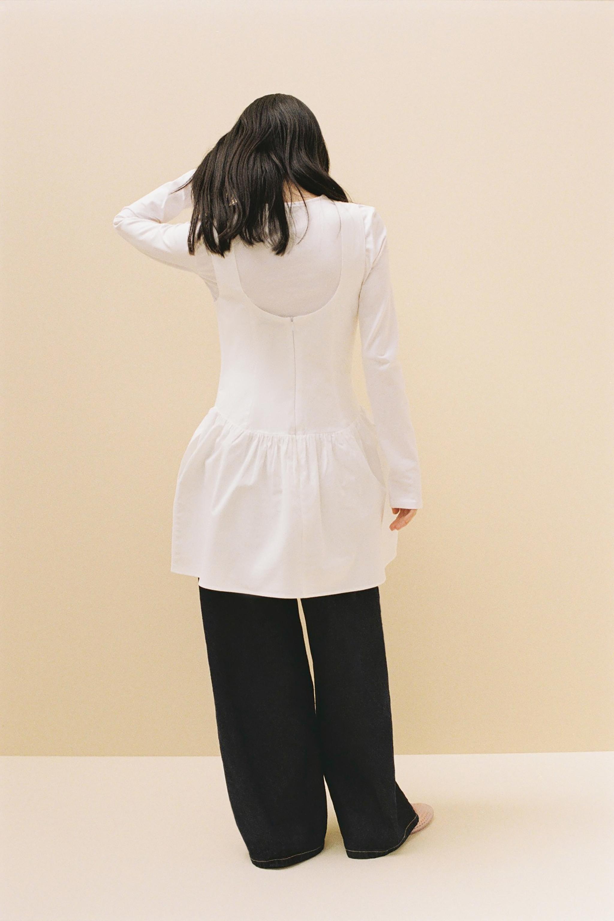 LACE POPLIN DRESS - White | ZARA Japan / 日本
