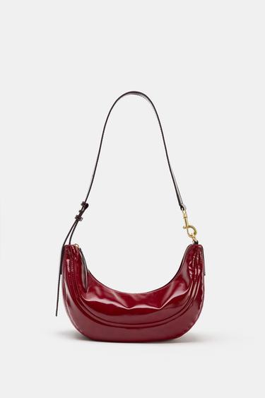 Zara OVAL SHOULDER BAG - Red - Image 0