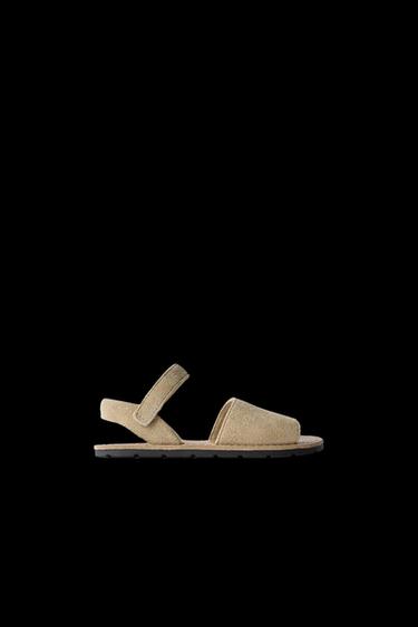 LEATHER SANDALS - Sand Brown by Zara - Image 0