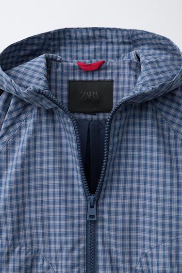 LIGHTWEIGHT CHECKS JACKET - Blue by Zara - Image 2