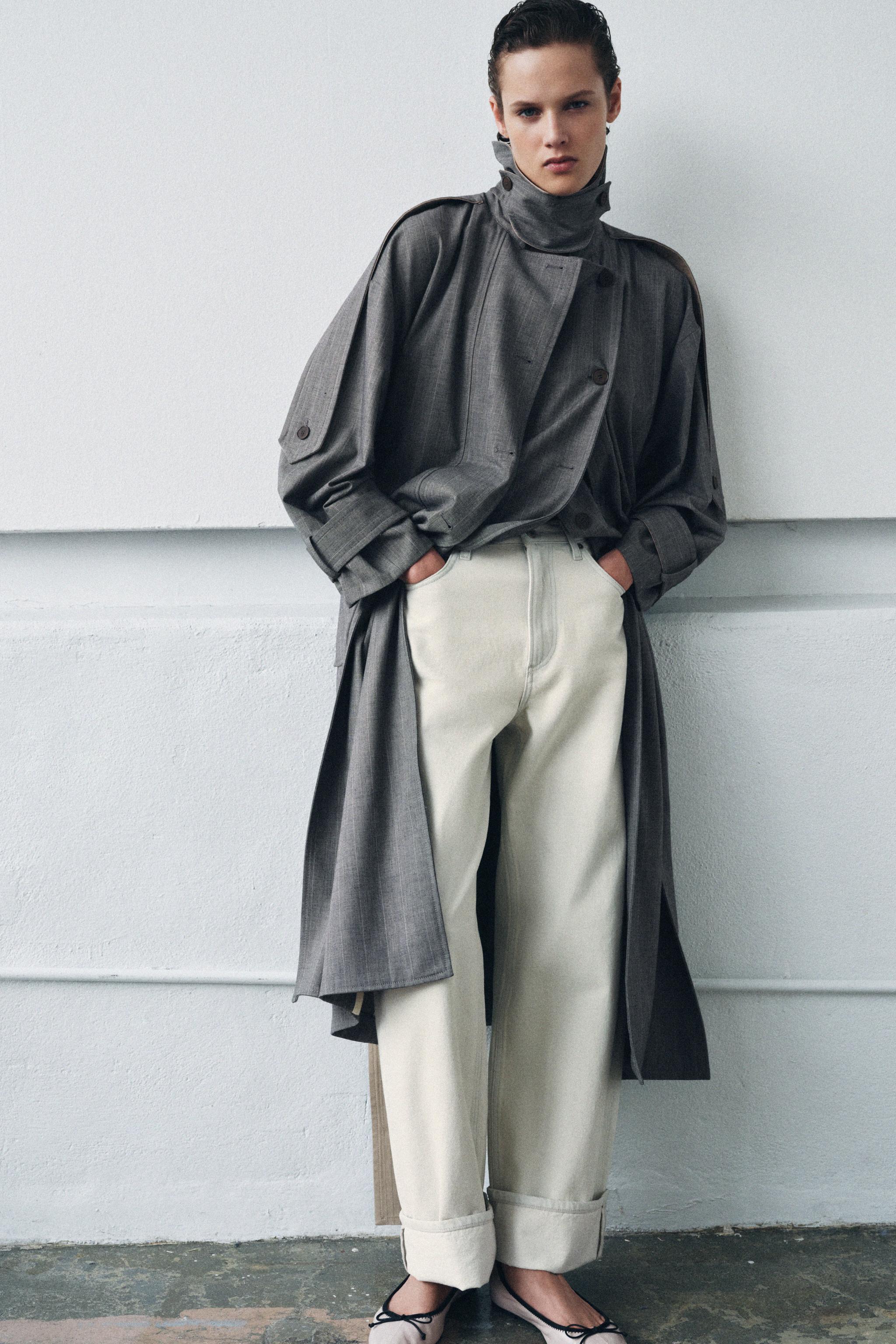 COMBINED PLAID TRENCH COAT ZW COLLECTION LIMITED EDITION