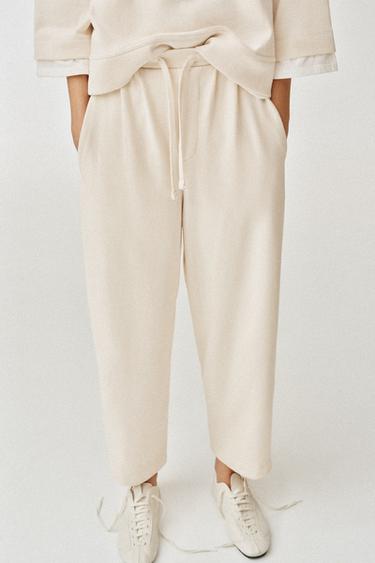 Zara BALLOON PANTS - Ecru