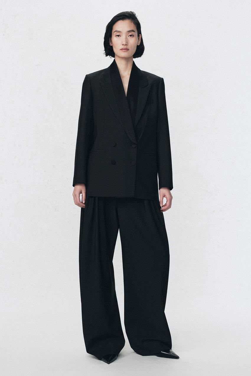 ウールダーツパンツ SOSHIOTSUKI X ZARA - ブラック | ZARA Japan / 日本