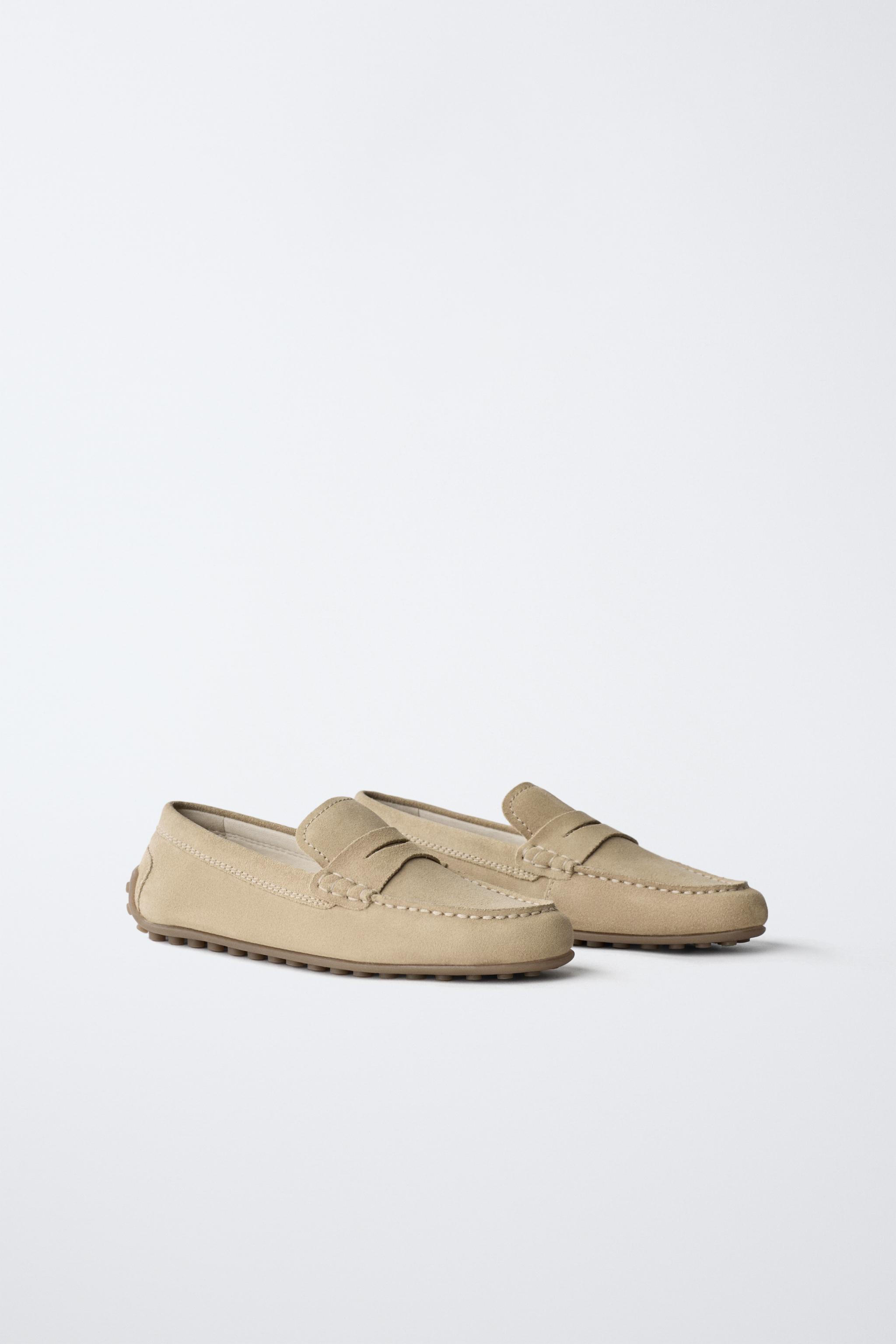 MOCASSIM DE SERRAJE - Marrom-areia | ZARA Brasil