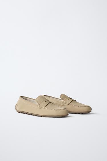 MOCASÍN SERRAJE - Marrón Arena de Zara