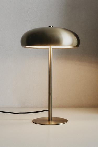 Zara LARGE MONOCHROME TABLE LAMP - Gold