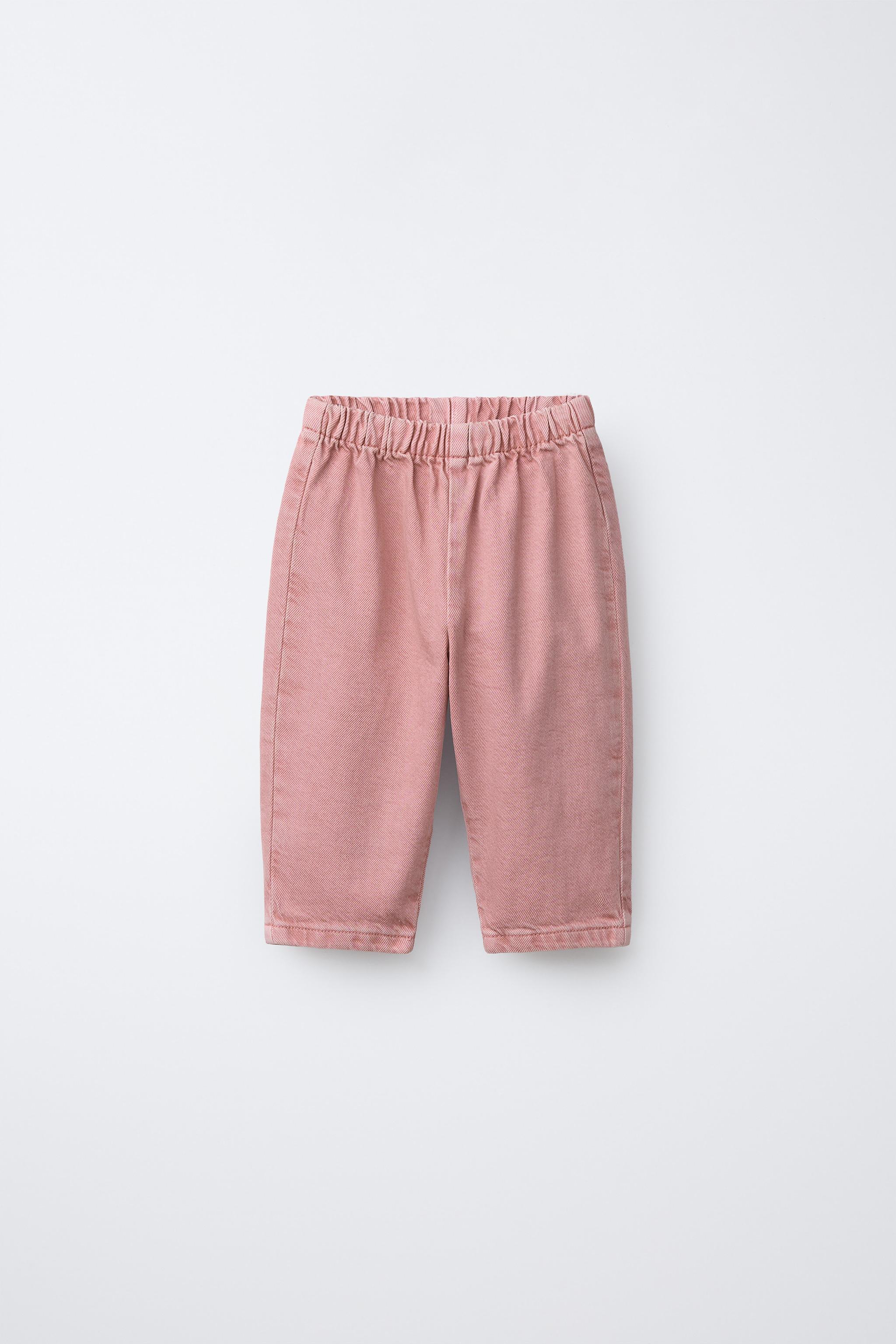 PANTALON EN SERGÉ BAGGY À POCHE CŒUR