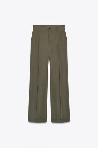 DARTED TROUSERS - Khaki by Zara - Image 5