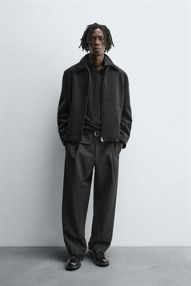 Zara 標準版絲絨夾克 - 黑色