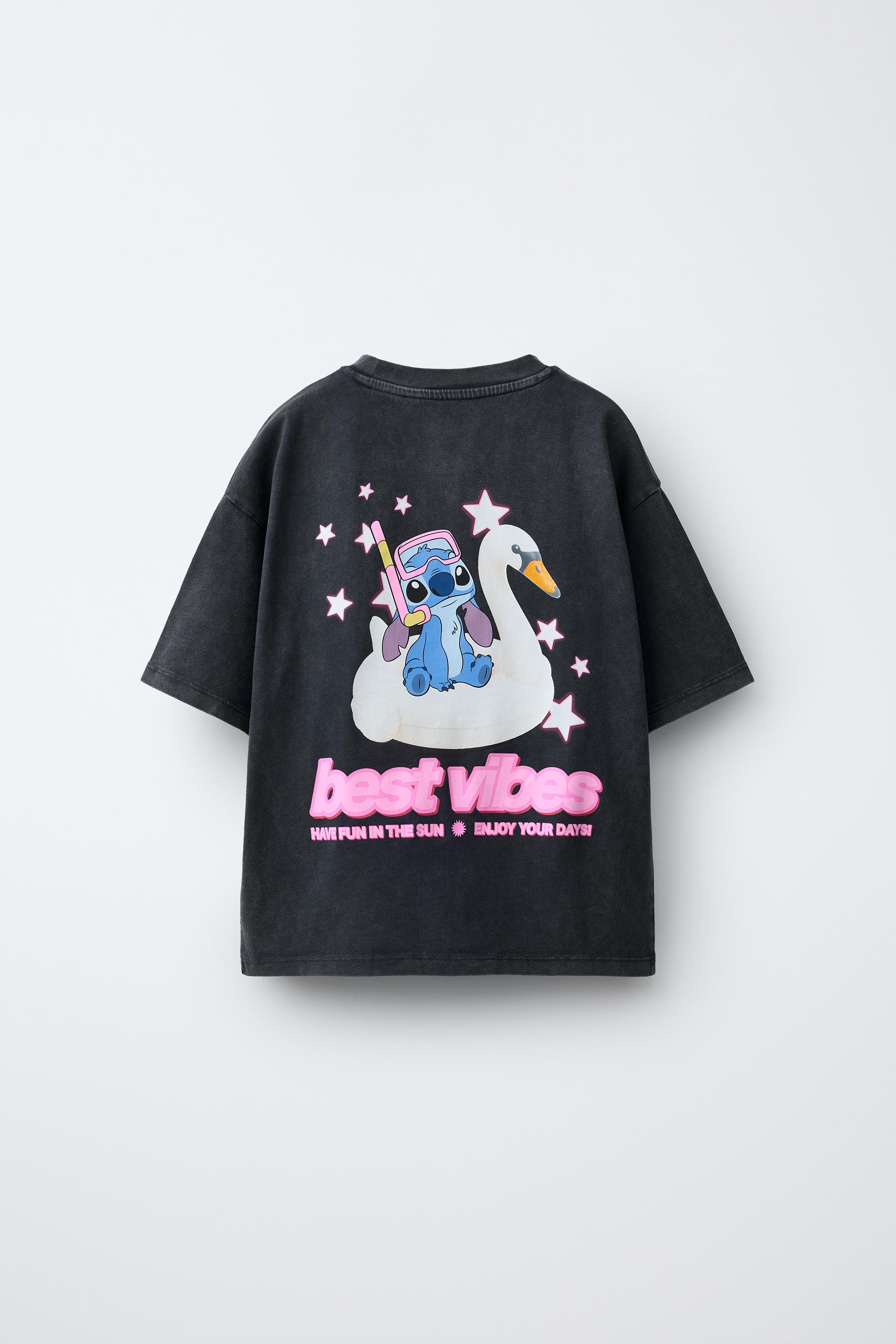 T-SHIRT EFFET DÉLAVÉ LILO & STITCH © DISNEY