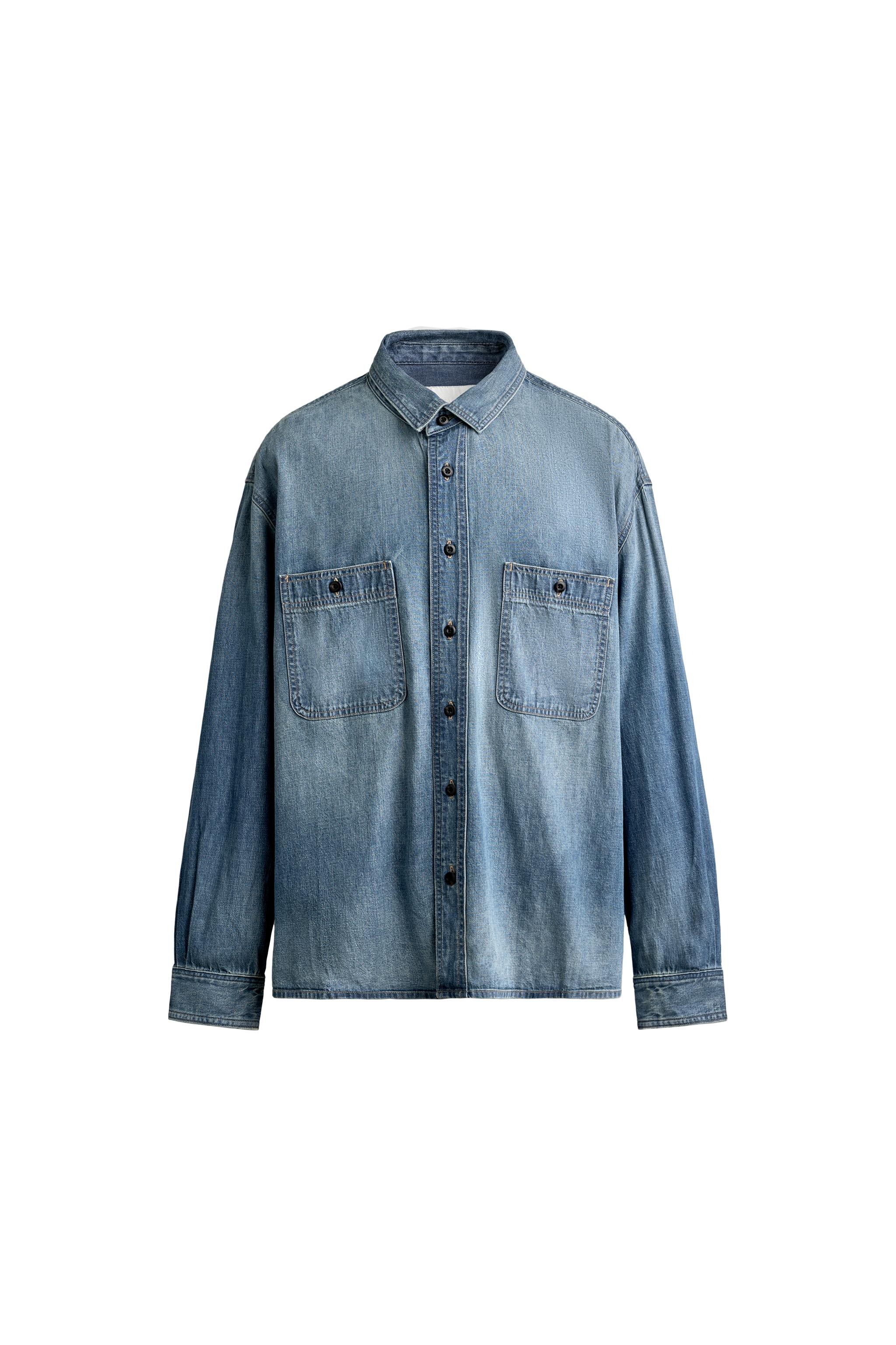 WASHED LIGHTWEIGHT DENIM SHIRT