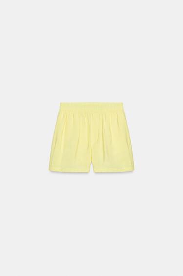 SHORT FLUIDE À TAILLE ÉLASTIQUE - Jaune de Zara - Image 6