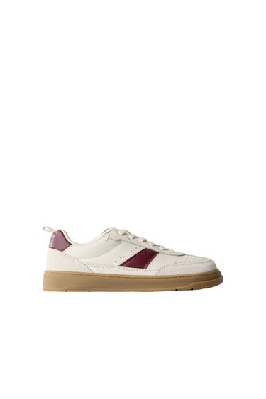 LEATHER BAREFOOT SNEAKERS - White by Zara