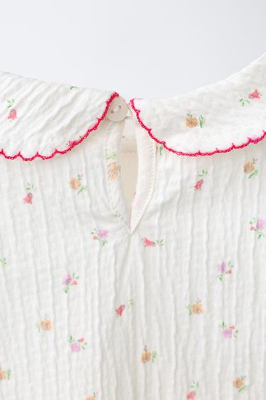 FLORAL PRINT T-SHIRT - Light ecru by Zara - Image 3