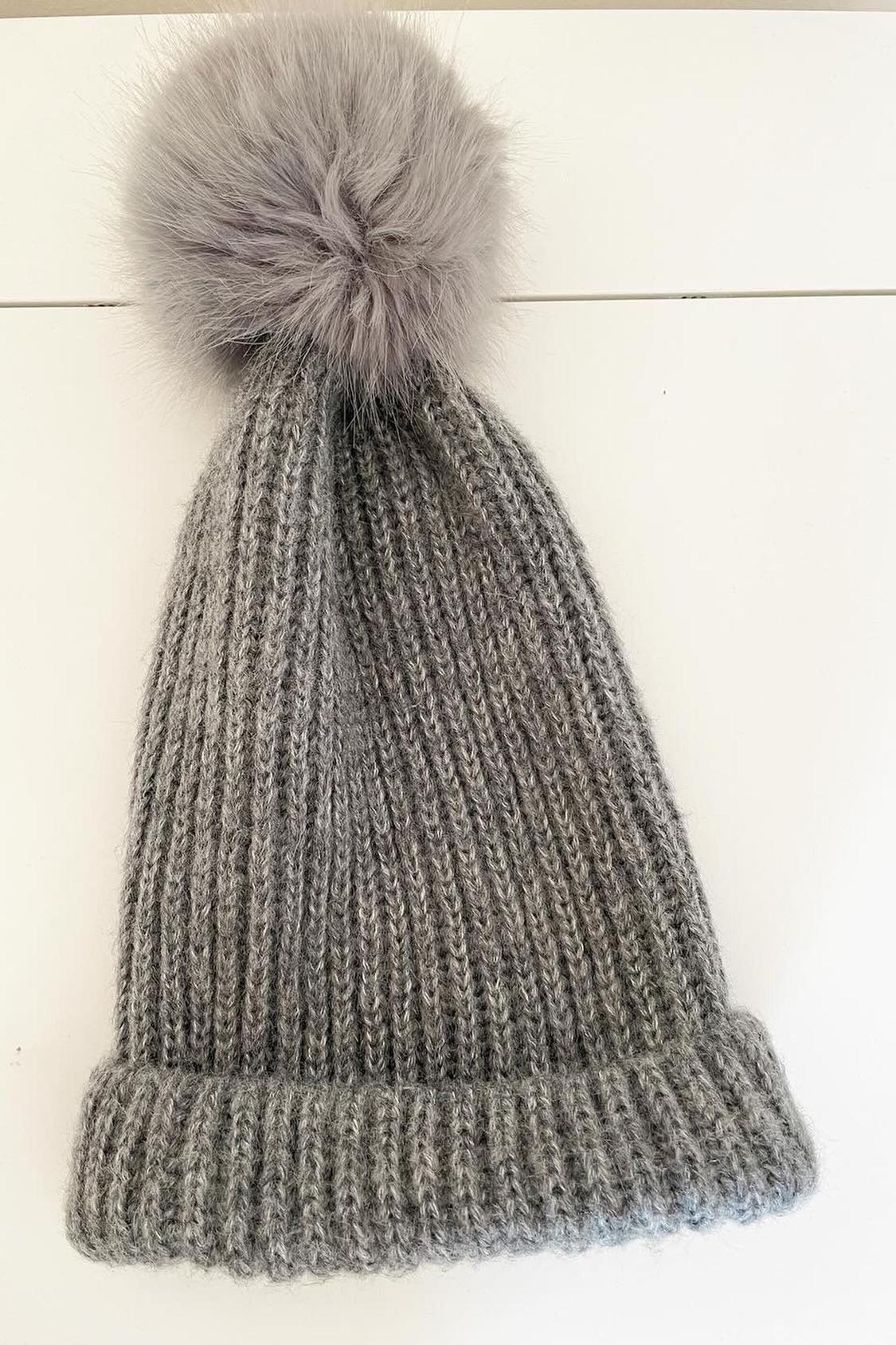 ΠΛΕΚΤΟΣ ΣΚΟΥΦΟΣ BEANIE ΜΕ ΠΟΜ ΠΟΝ - Image 2
