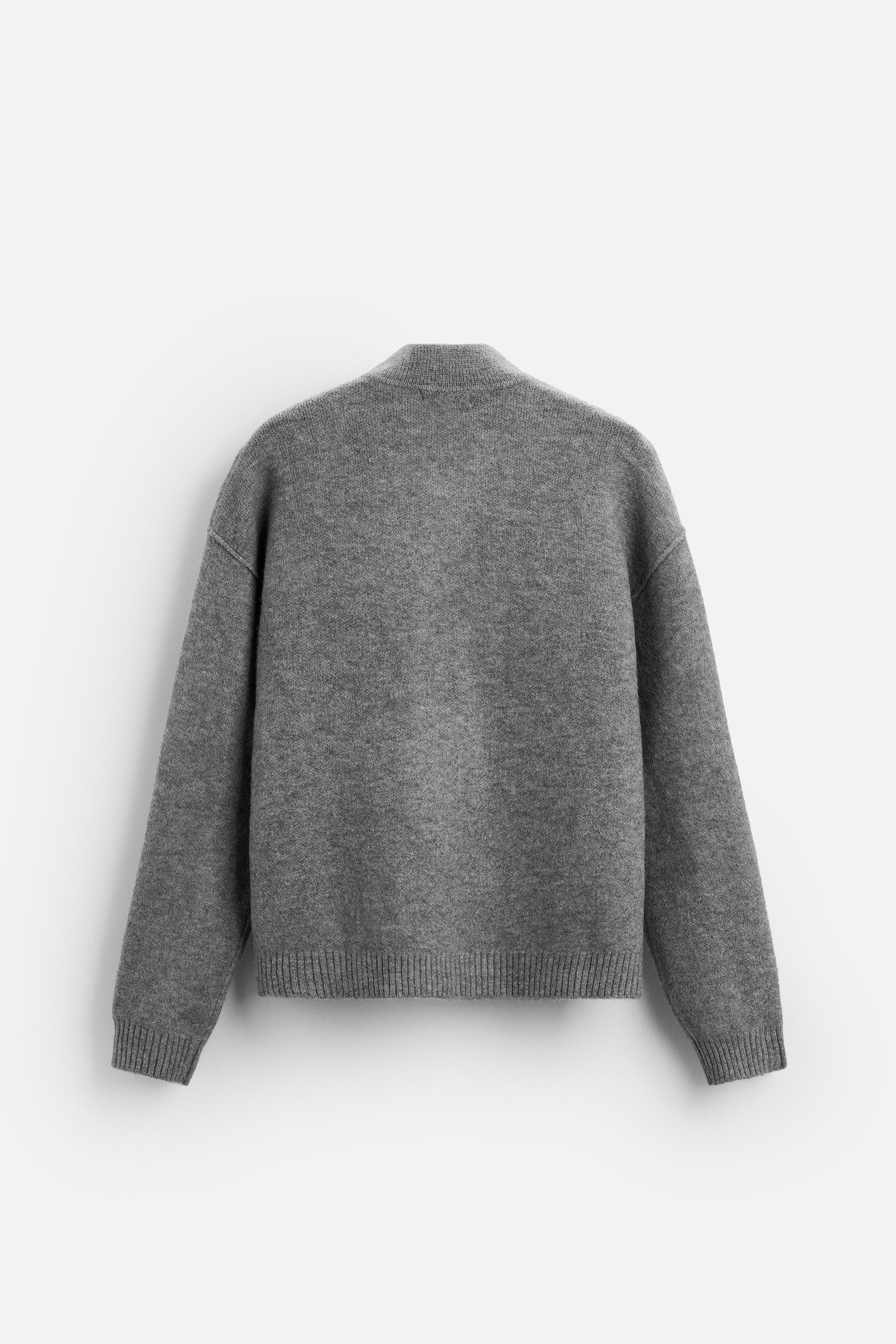 Knit zip up sweatshirt zara sale